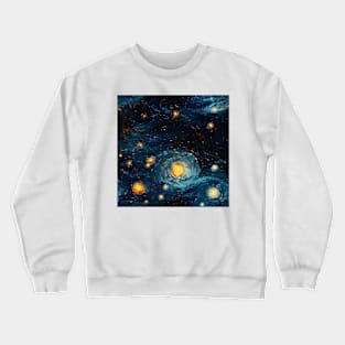 Van Gogh Starry Night Outer Space Pattern 25 Crewneck Sweatshirt